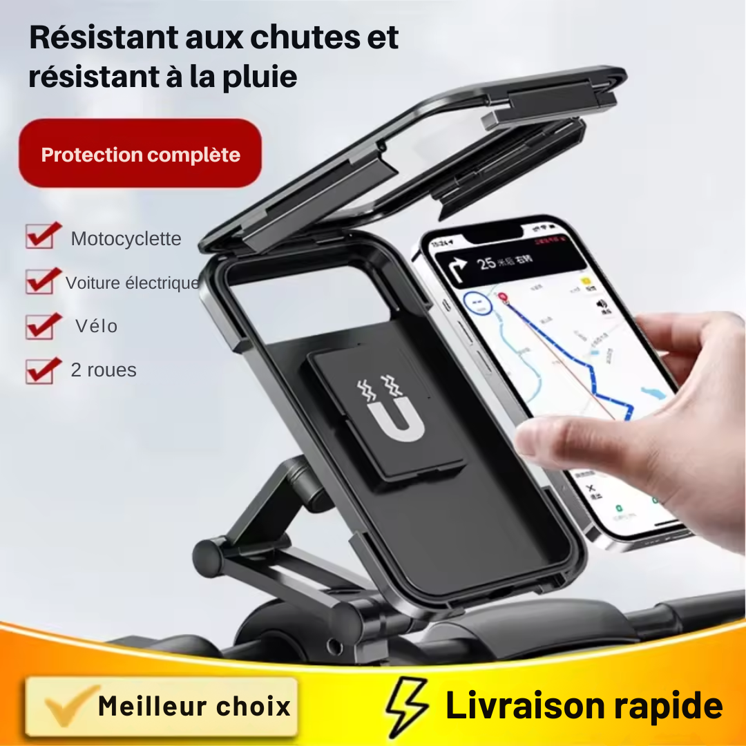 Support de téléphone portable étanche pour motos / vélos
