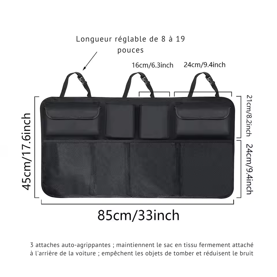 Organisateur multifonctions de coffre