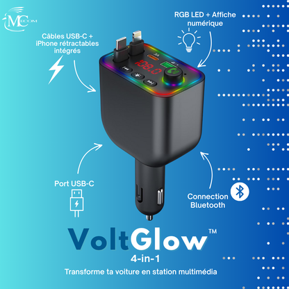 VoltGlow™ 4-en-1 - Adaptateur allume-cigare multifonctions